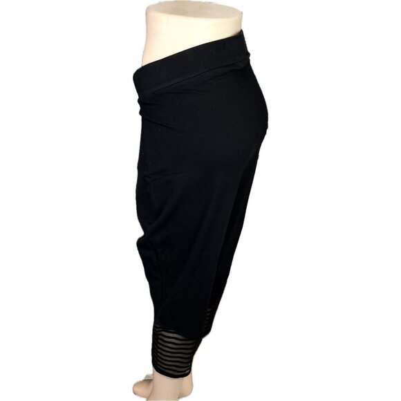 Her Universe +5 Black High Waist Anime Kiki's Cat Jiji Graphic Sheer Mesh Pants - Picture 5 of 7